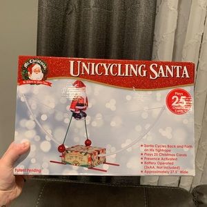 Unicycling Santa